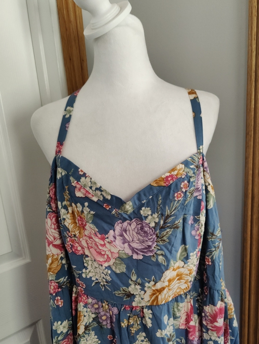 Nwt Torrid 3X Midi Challis Sweetheart Dress - Picture 2 of 9